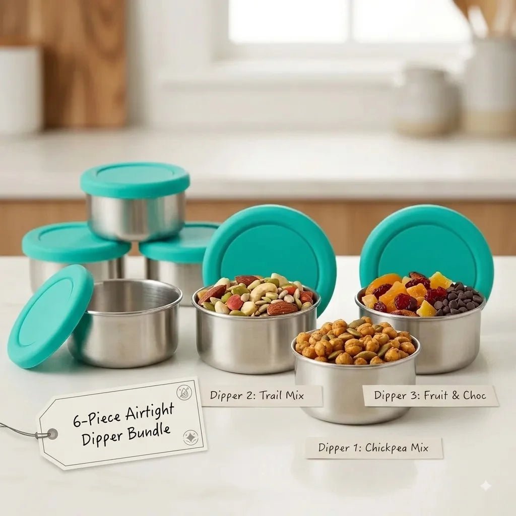 Airtight Round Big Dipper | Stainless Steel | 150ml | Stainless Steel Lunchbox NZ | Meals in Steel