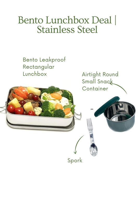 Bento Leakproof Lunchbox Deal | Stainless Steel - Meals In Steel 