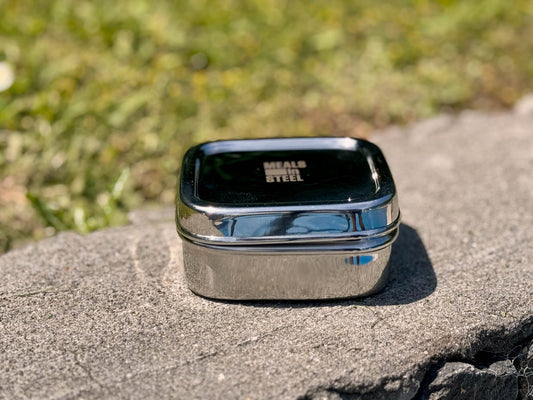 Square Snack Box | Stainless Steel | 300ml | Stainless Steel Lunchbox NZ | Meals in Steel