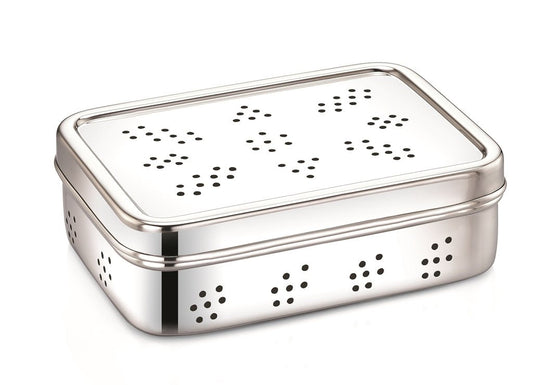 Rectangle Fridge Breathable Container | Stainless Steel - Meals In Steel