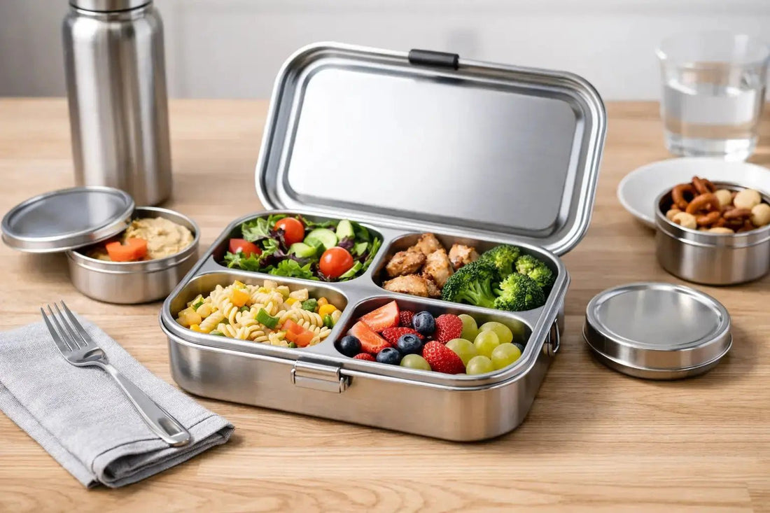 Stainless Steel Lunchbox with Compartments - Meals In Steel