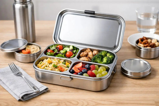 Stainless Steel Lunchbox with Compartments - Meals In Steel