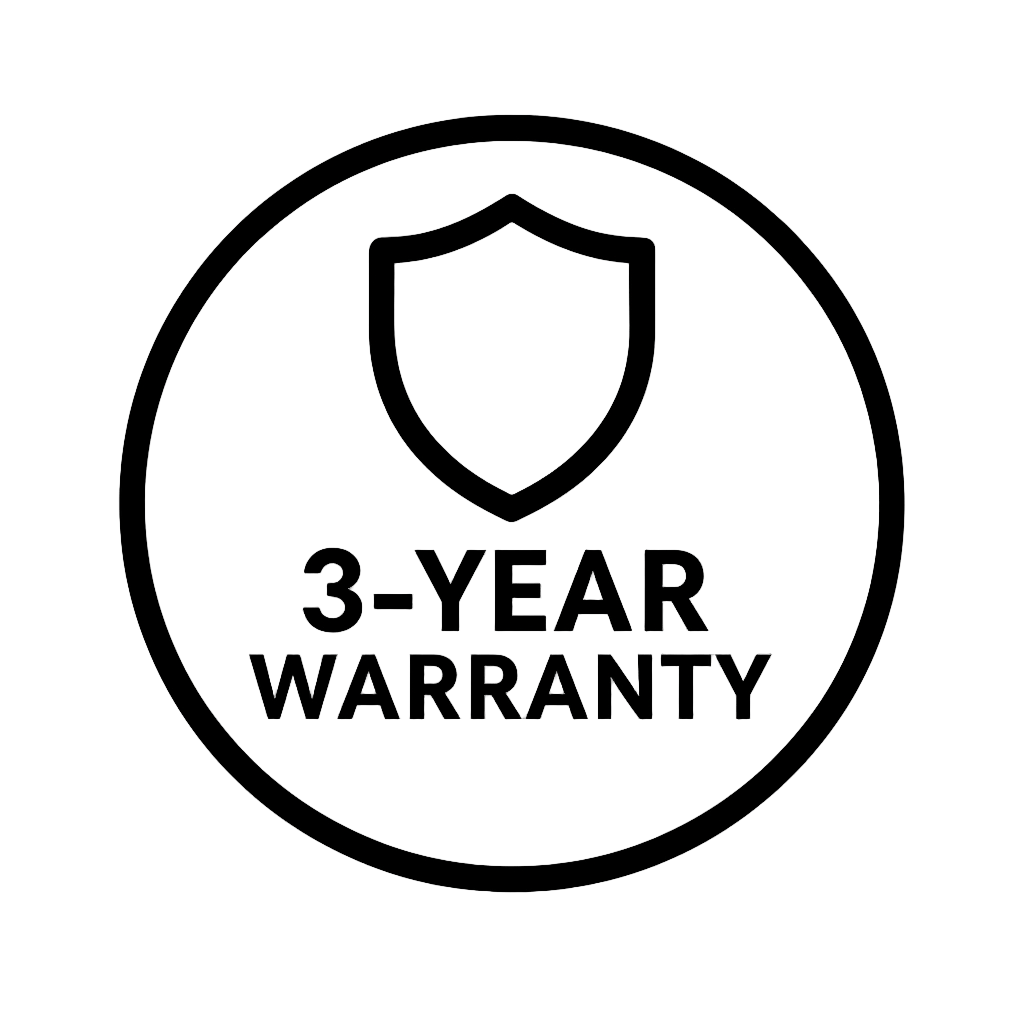 3-year warranty badge icon – Meals in Steel NZ
