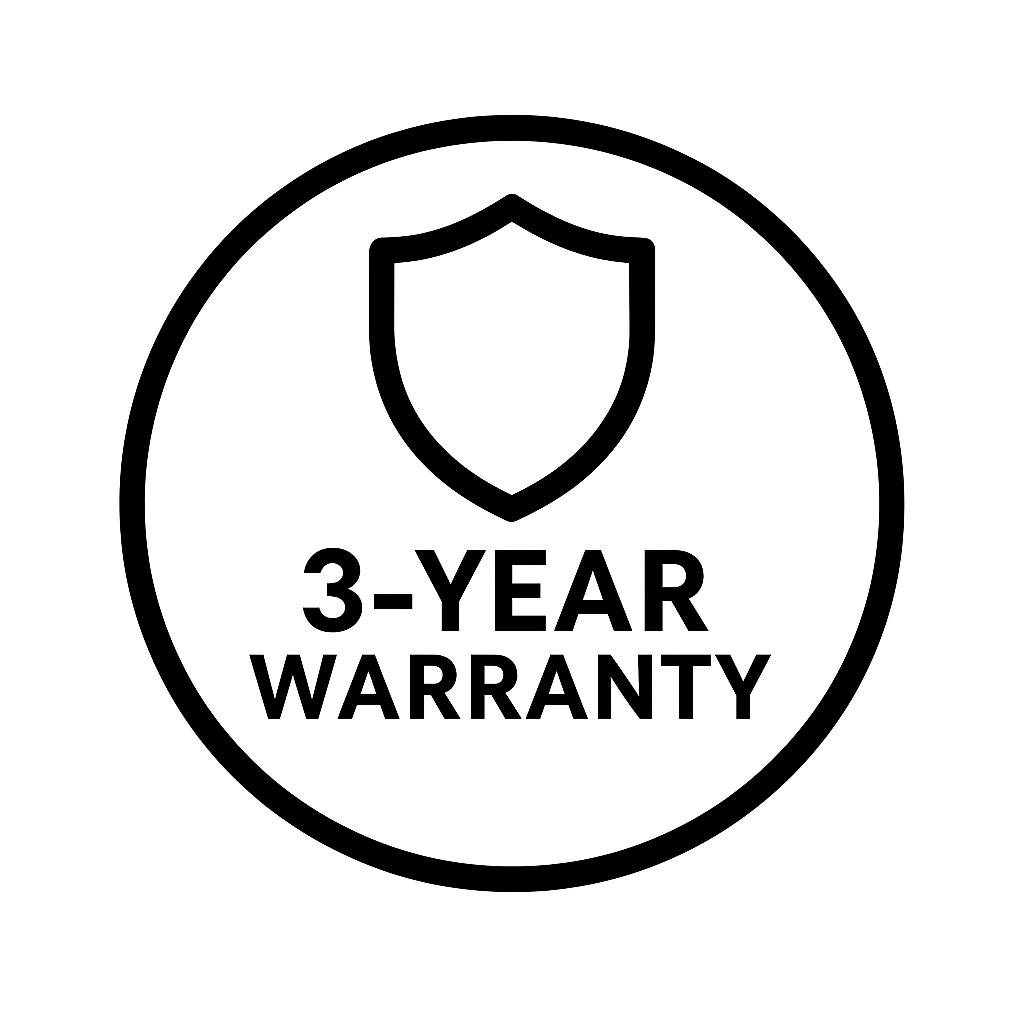 3-year warranty badge icon – Meals in Steel NZ