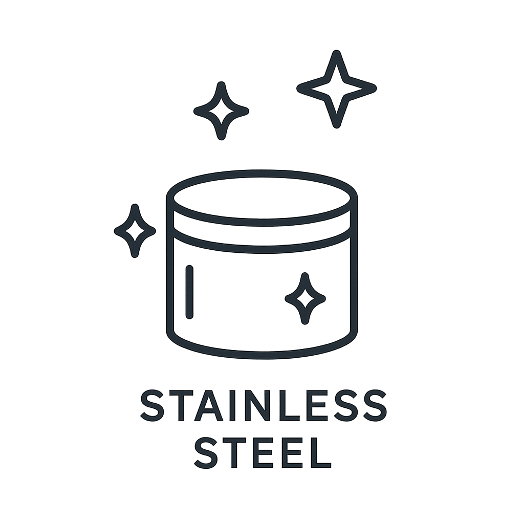 Premium stainless steel lunchbox material icon – Meals in Steel NZ
