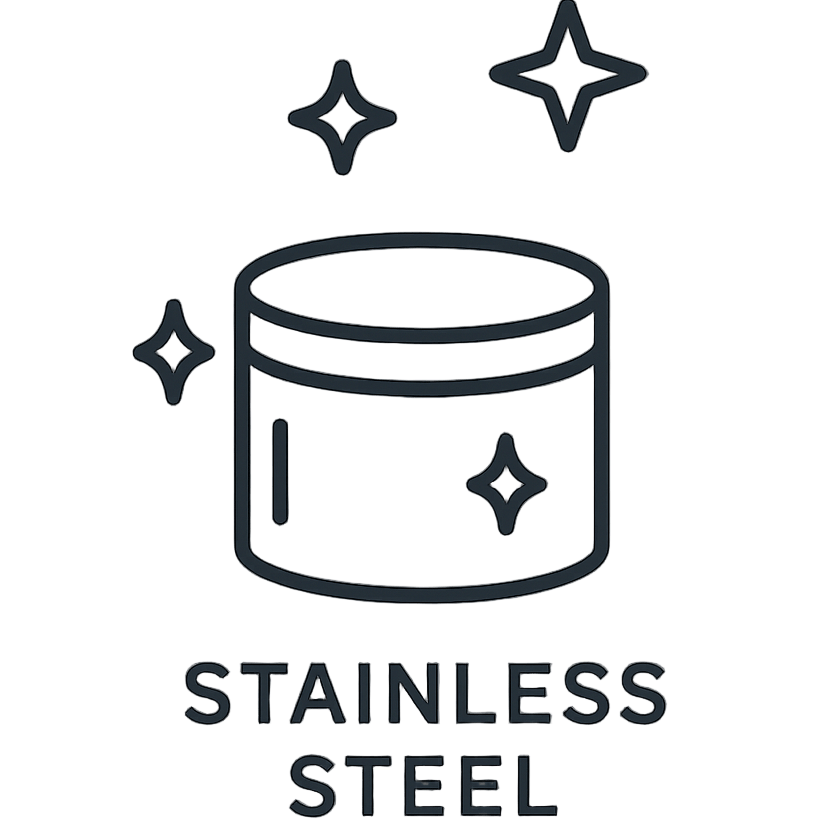 Premium stainless steel lunchbox material icon – Meals in Steel NZ
