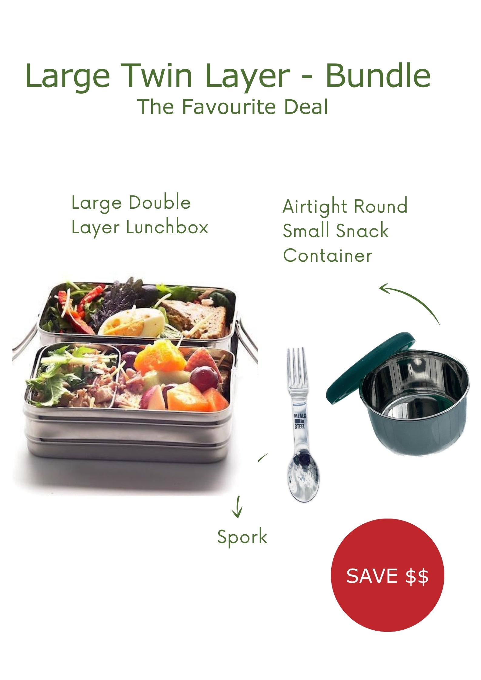 Large Twin Layer - Bundle Deal - Meals In Steel
