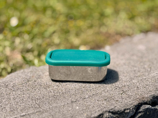 Airtight Rectangular Small Snack Container | Stainless Steel | 150ml - Meals In Steel