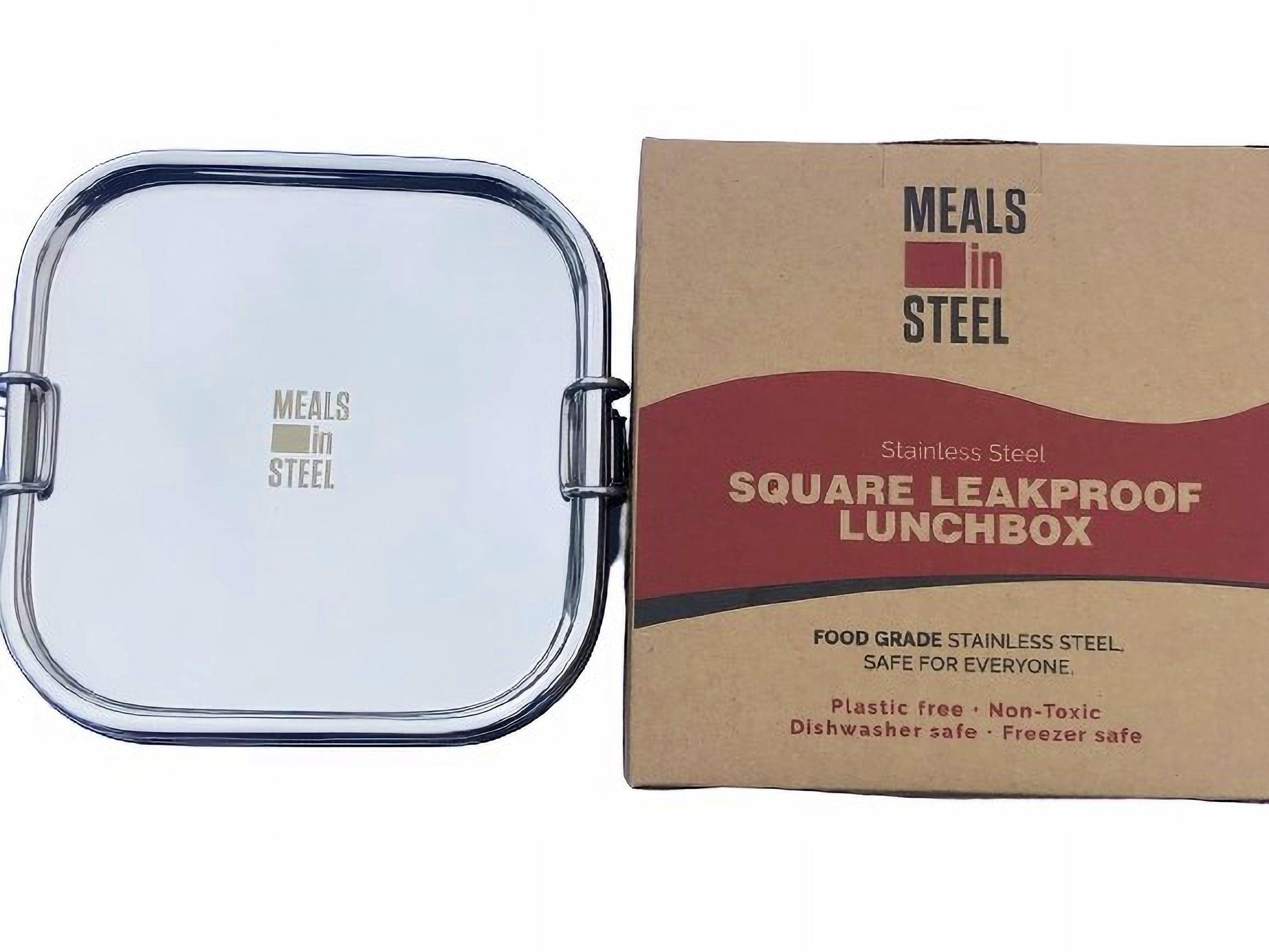 Airtight Square Lunch Box | Stainless Steel - Meals In Steel 