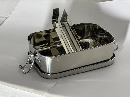 Bento Large Leakproof Rectangular Lunchbox | Stainless Steel | 1500ml | Stainless Steel Lunchbox NZ | Meals in Steel