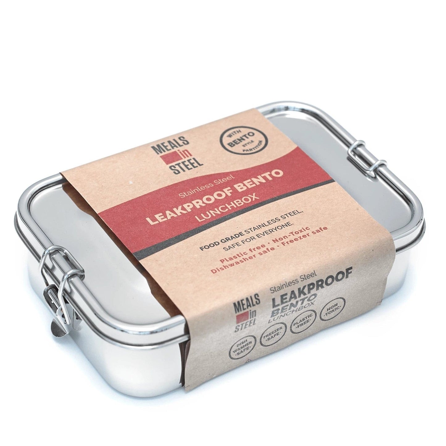 Bento Leakproof Lunchbox | Stainless Steel | 1500ml - Meals In Steel