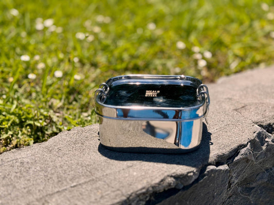 Bento Leakproof Square Lunch Box | Stainless Steel | 1000ml - Meals In Steel
