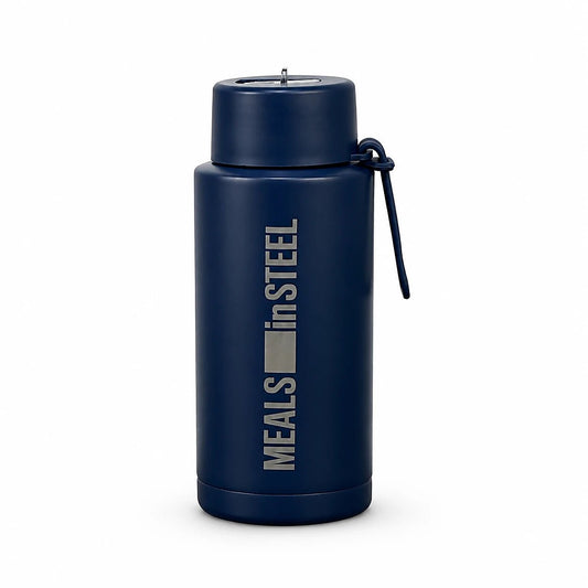 Insulated Sipper Water Bottle with Steel Straw | 1000ml (34oz) | Stainless Steel Lunchbox NZ | Meals in Steel