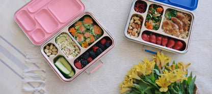 Jumbo Kids Stainless Steel Bento Box, 4 Compartment - 1020ml | Stainless Steel Lunchbox NZ | Meals in Steel