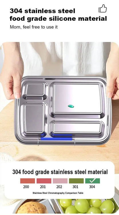Jumbo Leakproof 4 Compartment Stainless Steel Lunch box – 1040ml - Pre Order 15th Feb | Stainless Steel Lunchbox NZ | Meals in Steel