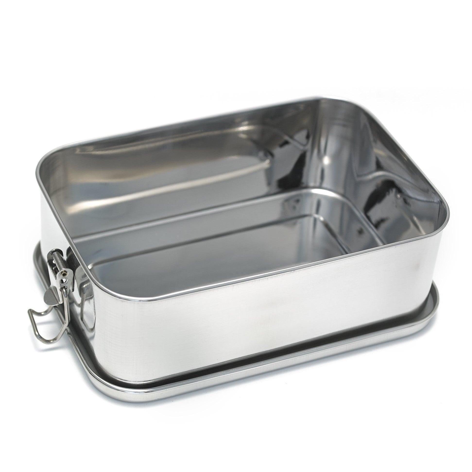 Large Leakproof Rectangular Lunch Box | Stainless Steel - Meals In Steel 