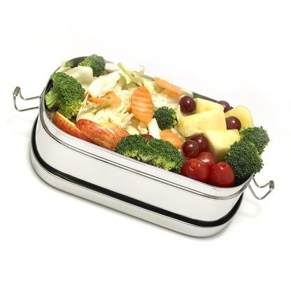 Large Oval Shape Lunchbox | Stainless Steel - Meals In Steel 