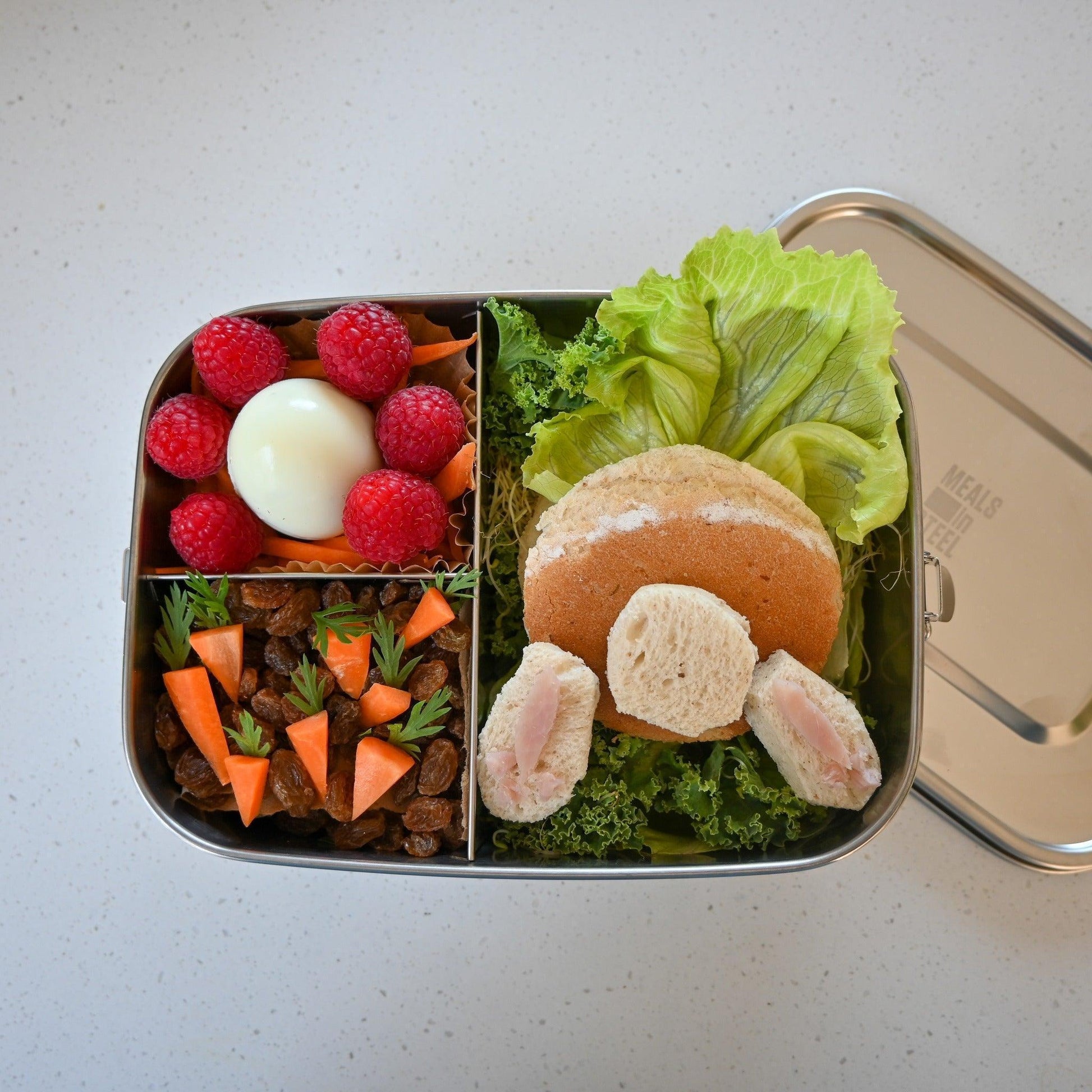 Leakproof Bento Box | Fixed Partitions | Stainless Steel - Meals In Steel 