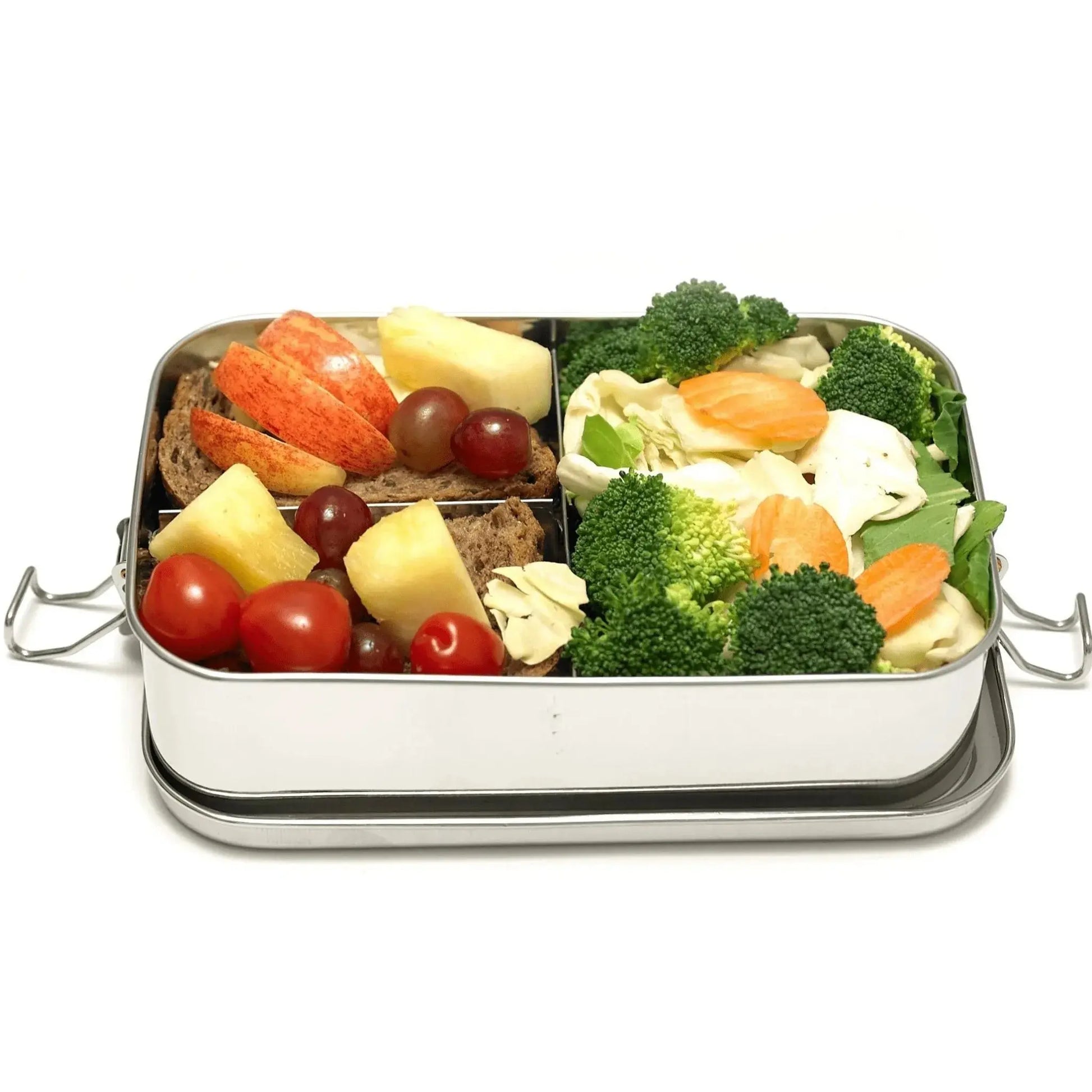 Leakproof Stainless Steel Bento Lunchbox – 1500ml (Fixed Partitions) | Stainless Steel Lunchbox NZ | Meals in Steel