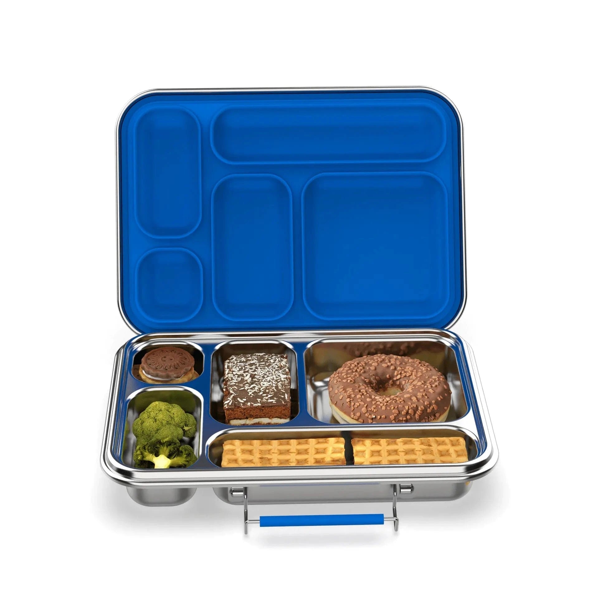 Meals In Steel  Stainless Steel Bento Leakproof Lunchbox Blue Pre-Order Leakproof Bento Box for Kids | Stainless Steel Lunch Box | 935ml