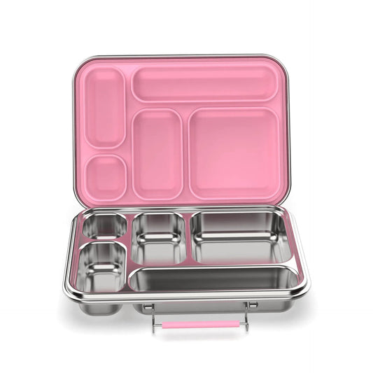 Meals In Steel  Stainless Steel Bento Leakproof Lunchbox Pink for Kids | Stainless Steel Lunch Box | 935ml