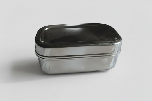Oval Stainless Steel Snack Box – 350ml | Stainless Steel Lunchbox NZ | Meals in Steel