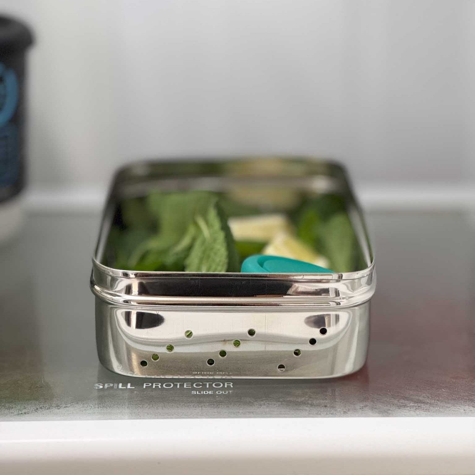 Rectangle Fridge Breathable Container | Stainless Steel - Meals In Steel