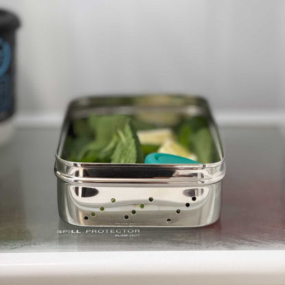 Rectangle Fridge Breathable Container | Stainless Steel - Meals In Steel