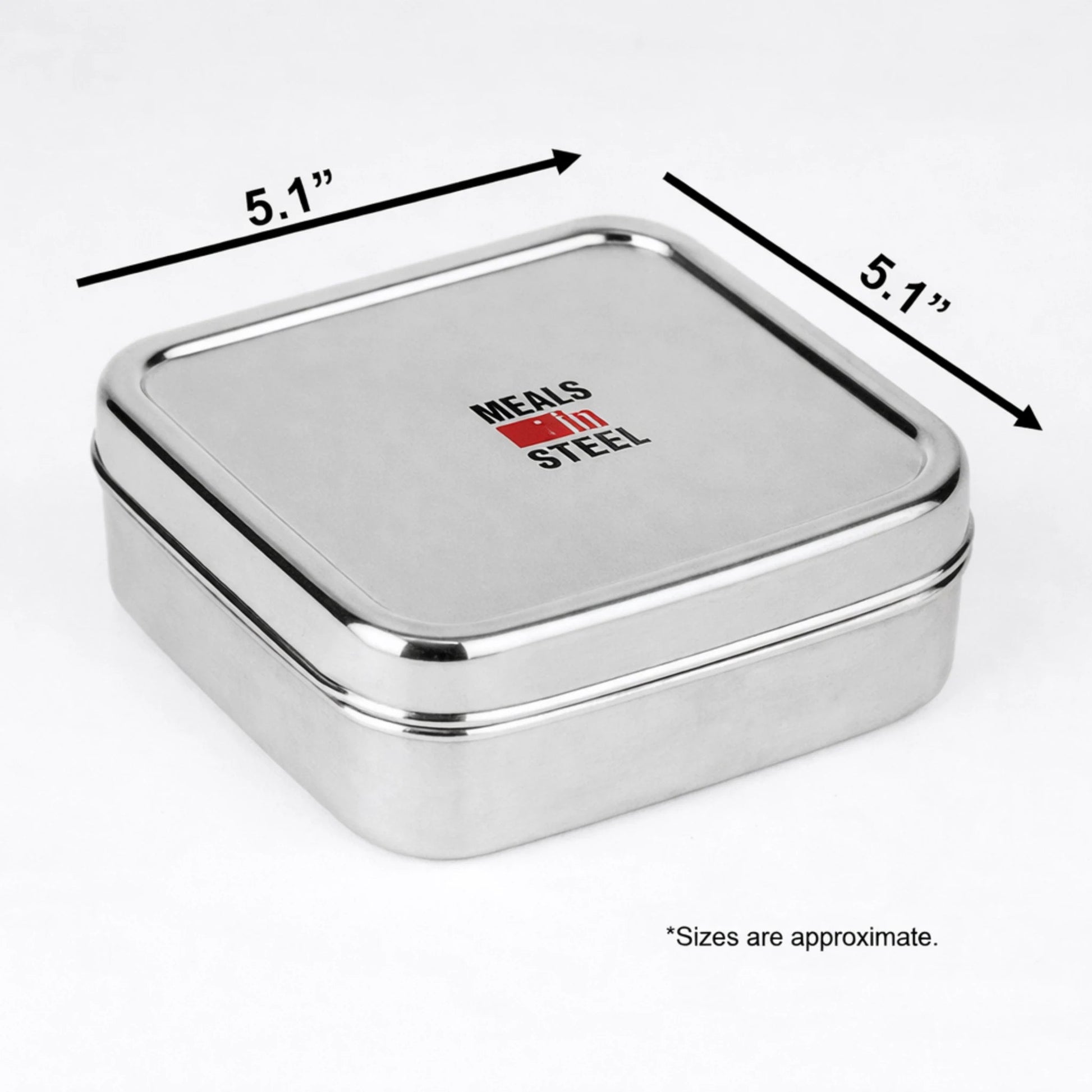 Square Sandwich Box | Stainless Steel | 800ml | Stainless Steel Lunchbox NZ | Meals in Steel