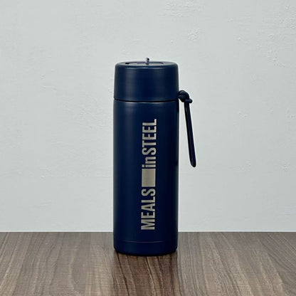Stainless Steel Insulated Water Bottle with Straw | 650ml (22oz) | Stainless Steel Lunchbox NZ | Meals in Steel