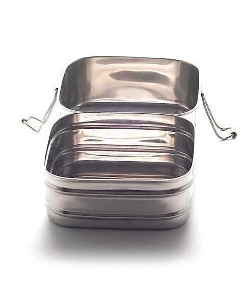 Twin-Layer-Square-Shape-Lunchbox-Stainless-Steel-MealsInSteel -2