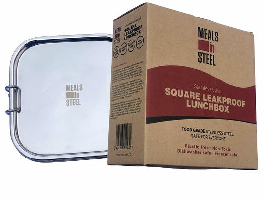 Leakproof Square Lunch Box | Stainless Steel - Meals In Steel